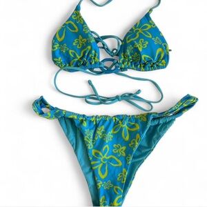 Garage Blue Floral Bikini Set